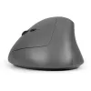 Ratón BakkerElkhuizen MidWay izquierdo, para zurdos, diseño vertical, óptico, RF inalámbrico + Bluetooth + USB Type-C, 2400 DPI, gris, negro