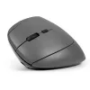 Ratón BakkerElkhuizen MidWay izquierdo, para zurdos, diseño vertical, óptico, RF inalámbrico + Bluetooth + USB Type-C, 2400 DPI, gris, negro