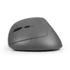 Ratón BakkerElkhuizen MidWay izquierdo, para zurdos, diseño vertical, óptico, RF inalámbrico + Bluetooth + USB Type-C, 2400 DPI, gris, negro
