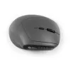 Ratón BakkerElkhuizen MidWay izquierdo, para zurdos, diseño vertical, óptico, RF inalámbrico + Bluetooth + USB Type-C, 2400 DPI, gris, negro
