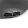 Ratón BakkerElkhuizen MidWay izquierdo, para zurdos, diseño vertical, óptico, RF inalámbrico + Bluetooth + USB Type-C, 2400 DPI, gris, negro