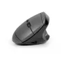 Ratón BakkerElkhuizen MidWay derecho, para diestros, diseño vertical, óptico, RF inalámbrico + Bluetooth + USB Type-C, 2400 DPI, gris, negro