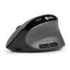 Ratón BakkerElkhuizen MidWay derecho, para diestros, diseño vertical, óptico, RF inalámbrico + Bluetooth + USB Type-C, 2400 DPI, gris, negro
