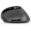Ratón BakkerElkhuizen MidWay derecho, para diestros, diseño vertical, óptico, RF inalámbrico + Bluetooth + USB Type-C, 2400 DPI, gris, negro