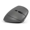 Ratón BakkerElkhuizen MidWay derecho, para diestros, diseño vertical, óptico, RF inalámbrico + Bluetooth + USB Type-C, 2400 DPI, gris, negro
