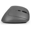 Ratón BakkerElkhuizen MidWay derecho, para diestros, diseño vertical, óptico, RF inalámbrico + Bluetooth + USB Type-C, 2400 DPI, gris, negro
