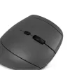 Ratón BakkerElkhuizen MidWay derecho, para diestros, diseño vertical, óptico, RF inalámbrico + Bluetooth + USB Type-C, 2400 DPI, gris, negro