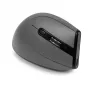Ratón BakkerElkhuizen Grip Pro, para diestros, diseño vertical, óptico, RF inalámbrico, 2400 DPI, gris, negro, amarillo