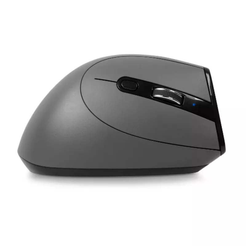 Ratón BakkerElkhuizen Grip Pro, para diestros, diseño vertical, óptico, RF inalámbrico, 2400 DPI, gris, negro, amarillo