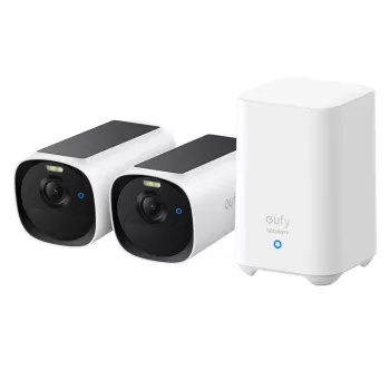 Cámara de seguridad IP tipo bala Anker Eufy eufyCam E40 kit de 2 cámaras con HomeBase S280, exterior, 2688×1520 px, campo de visión de 130°, montaje en pared