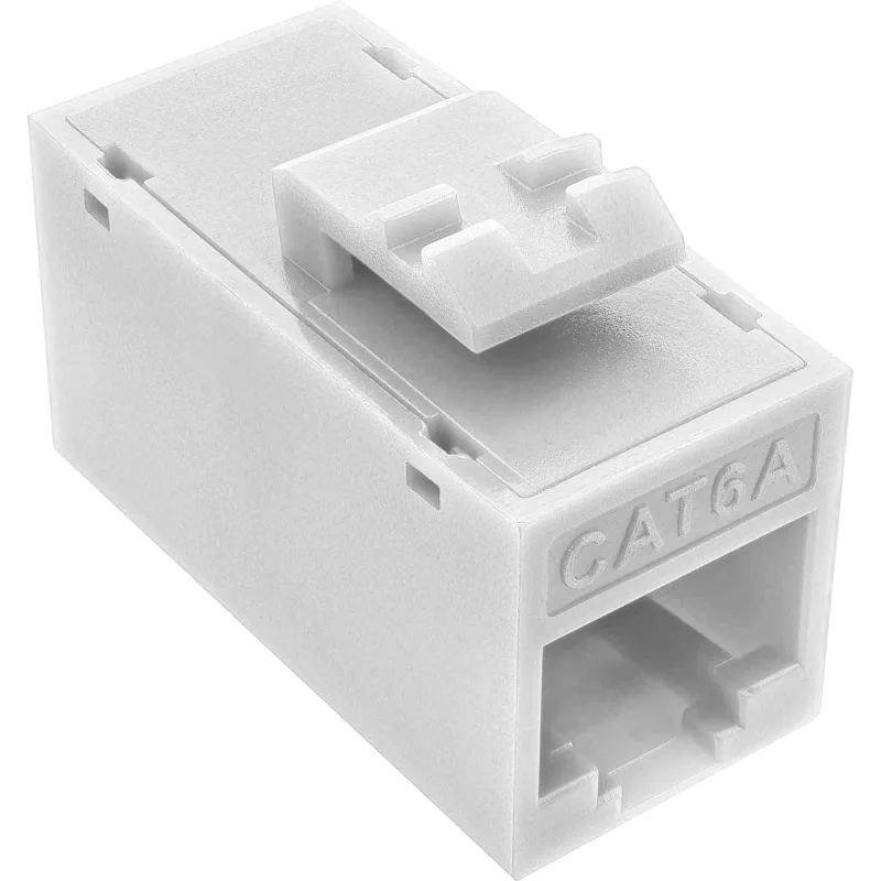 Conector hembra RJ45 InLine Keystone, no apantallado, Cat.6A, pack de 8, blanco