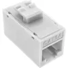 Conector hembra RJ45 InLine Keystone, no apantallado, Cat.6A, pack de 8, blanco