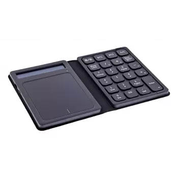 InLine 55379G Teclado numérico Bluetooth con touchpad y pantalla, plegable, negro