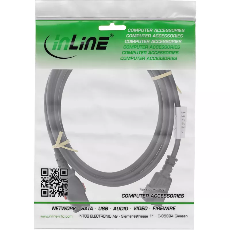 InLine 16932L Cable de alimentación negro 2 m IEC C13 IEC C14