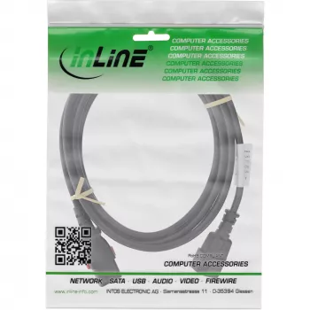 InLine 16933L Cable de alimentación negro 3 m IEC C13 IEC C14