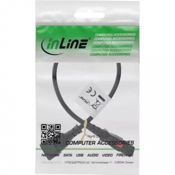 InLine 16934L Cable de alimentación negro 0,5 m IEC C13 IEC C14