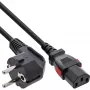 InLine 16951L Cable de alimentación negro 1 m IEC C13 CEE7/7