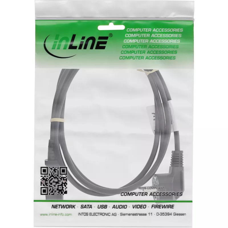 InLine 16953L Cable de alimentación negro 3 m IEC C13 CEE7/7