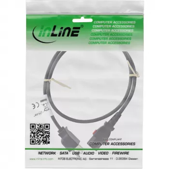 InLine 16953U Cable de alimentación negro 3 m IEC C13 NEMA 5-15P