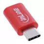 Adaptador de cambio de sexo InLine 31650 – USB-C a USB-C, rojo, 0,003 kg