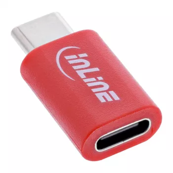 Adaptador de cambio de sexo InLine 31650 – USB-C a USB-C, rojo, 0,003 kg
