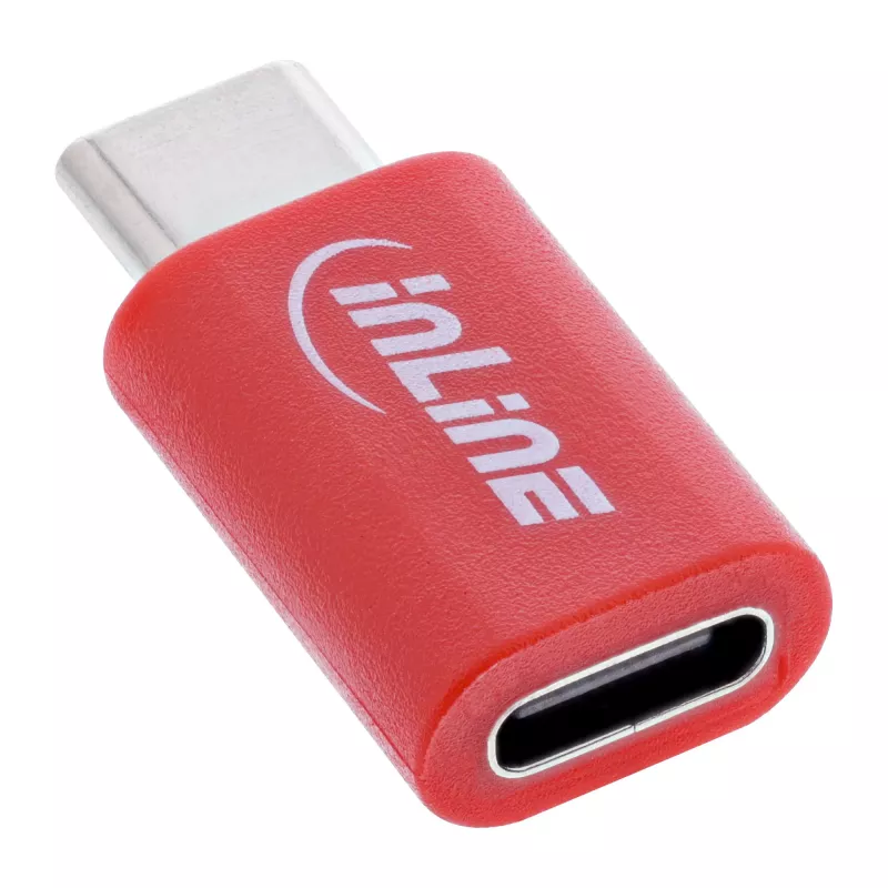 Adaptador de cambio de sexo InLine 31650 – USB-C a USB-C, rojo, 0,003 kg