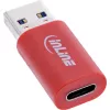 InLine 31652 Adaptador de cable USB-A USB-C rojo