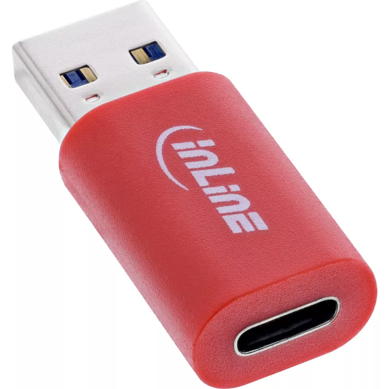 InLine 31652 Adaptador de cable USB-A USB-C rojo