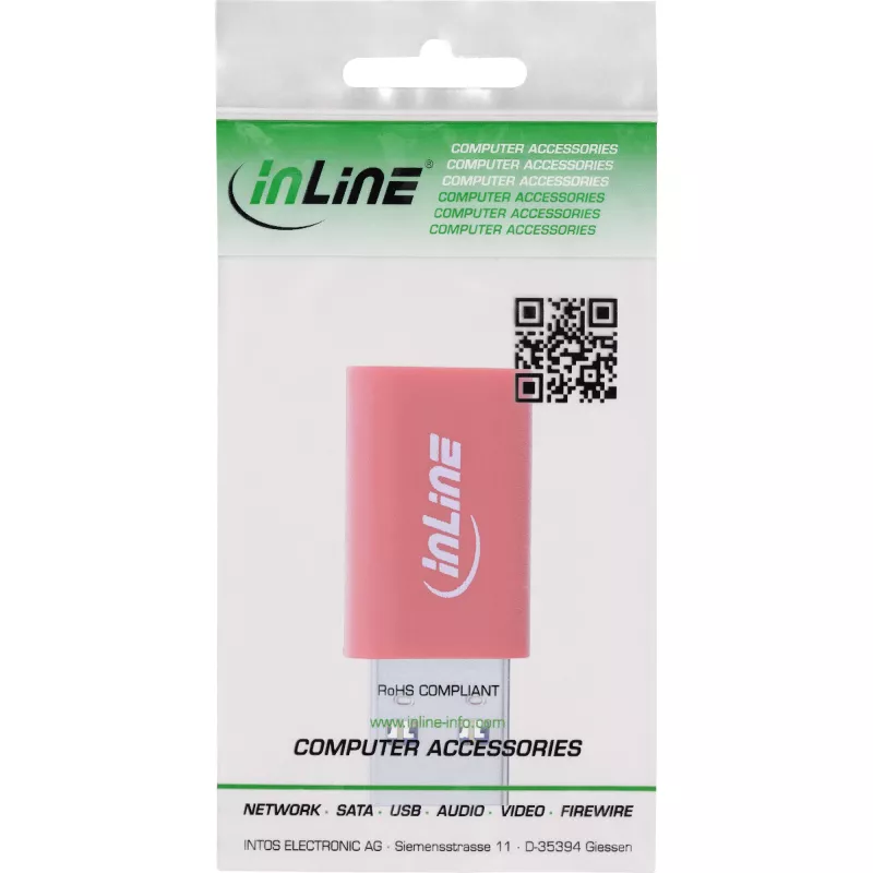 InLine 31652 Adaptador de cable USB-A USB-C rojo