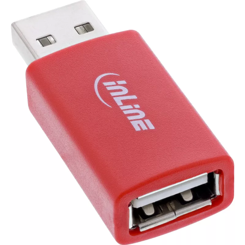 Cable adaptador de cambio de sexo InLine 31653 USB-A a USB-A, USB 2.0, rojo