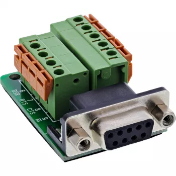 InLine 92501A Conector de cables regleta de bornes / D-Sub 9 negro, verde