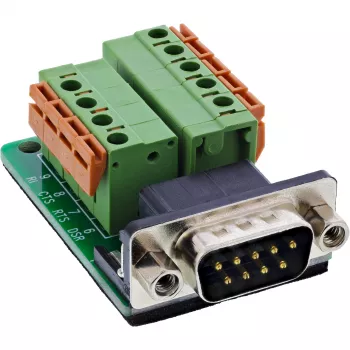 InLine 92501B Conector de cables regleta de bornes / D-Sub 9 negro, verde