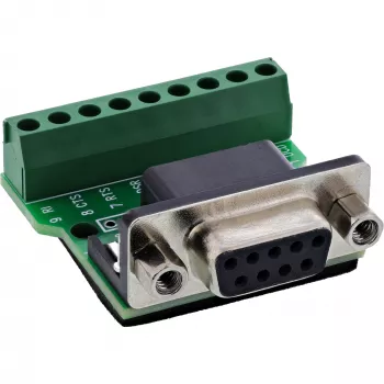InLine 92501C Conector de cables regleta de bornes / D-Sub 9 negro, verde