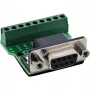 InLine 92501C Conector de cables regleta de bornes / D-Sub 9 negro, verde