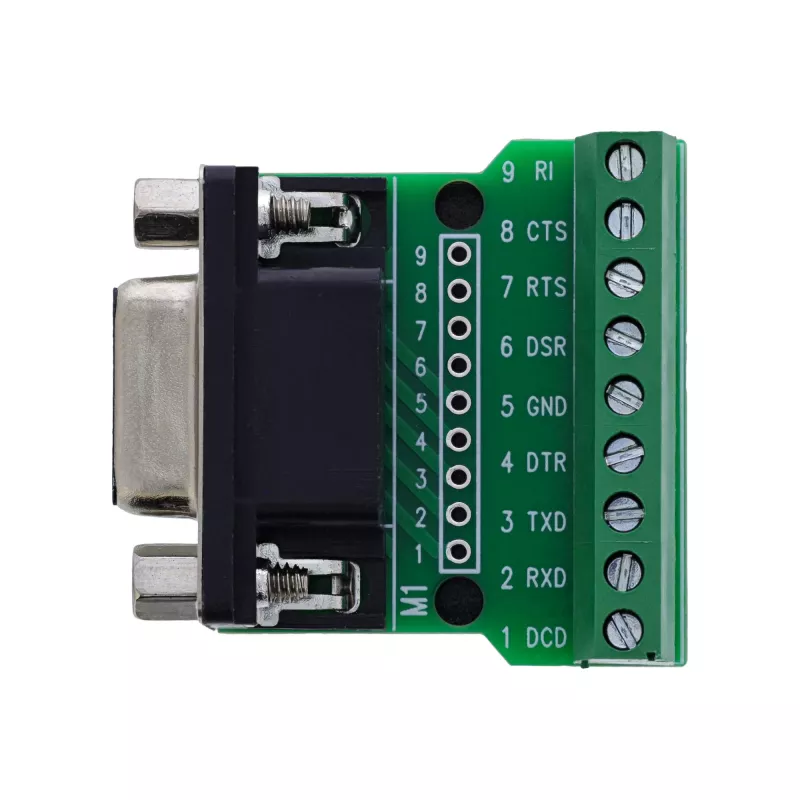 InLine 92501C Conector de cables regleta de bornes / D-Sub 9 negro, verde