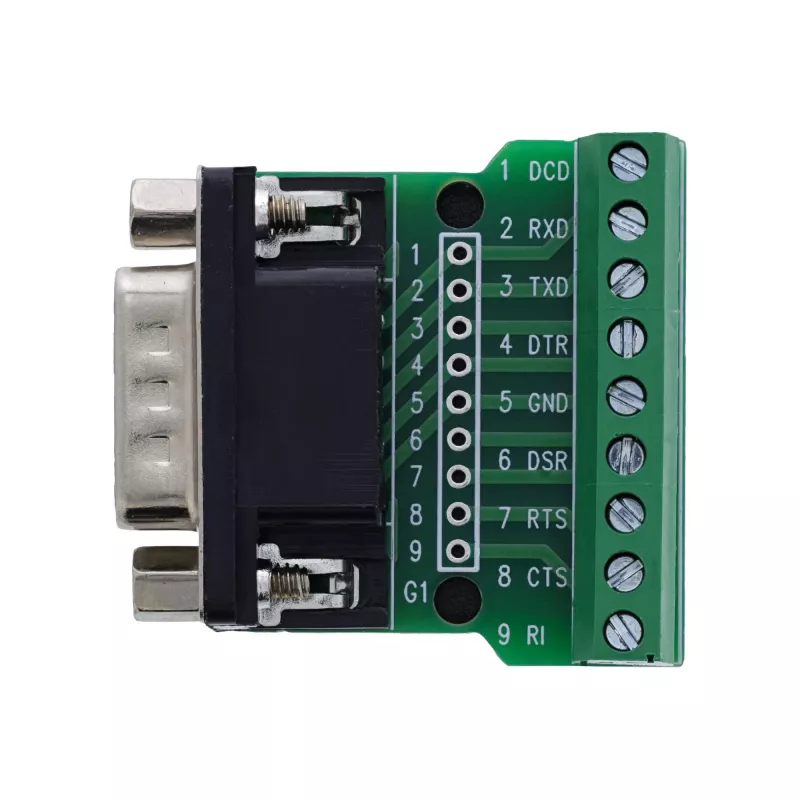 InLine 92501D Conector de cables regleta de bornes / D-Sub 9 negro, verde