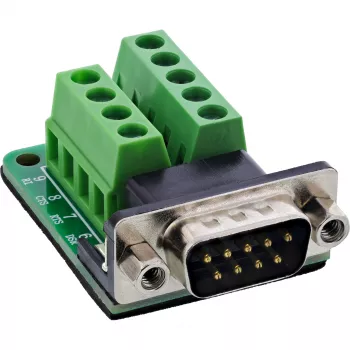 InLine 92501F Conector de cables bloque de terminales / D-Sub 9 negro, verde