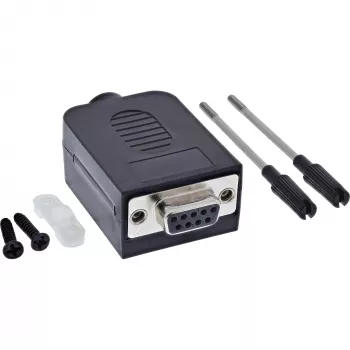 InLine 92501G Borne de conexión bloque de terminales / D-Sub 9 negro