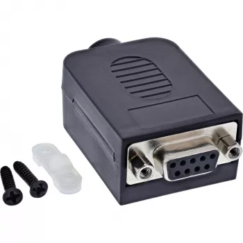 InLine 92501H Conector de cables bloque de bornes / D-Sub 9 negro