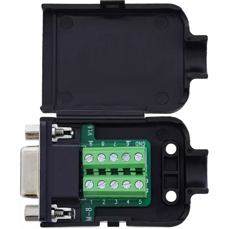 InLine 92501H Conector de cables bloque de bornes / D-Sub 9 negro