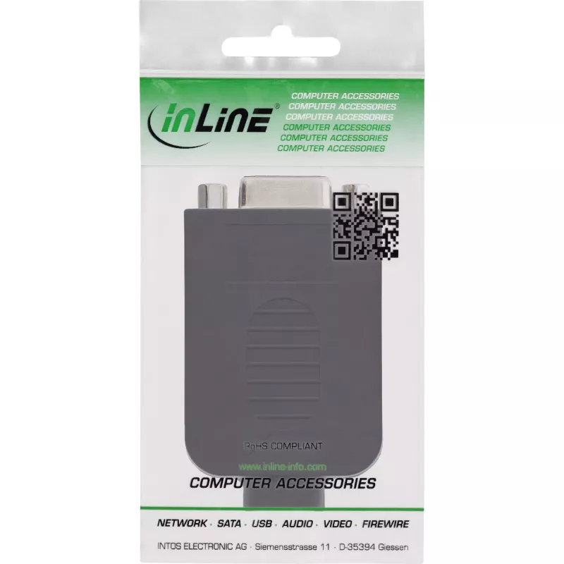InLine 92501H Conector de cables bloque de bornes / D-Sub 9 negro