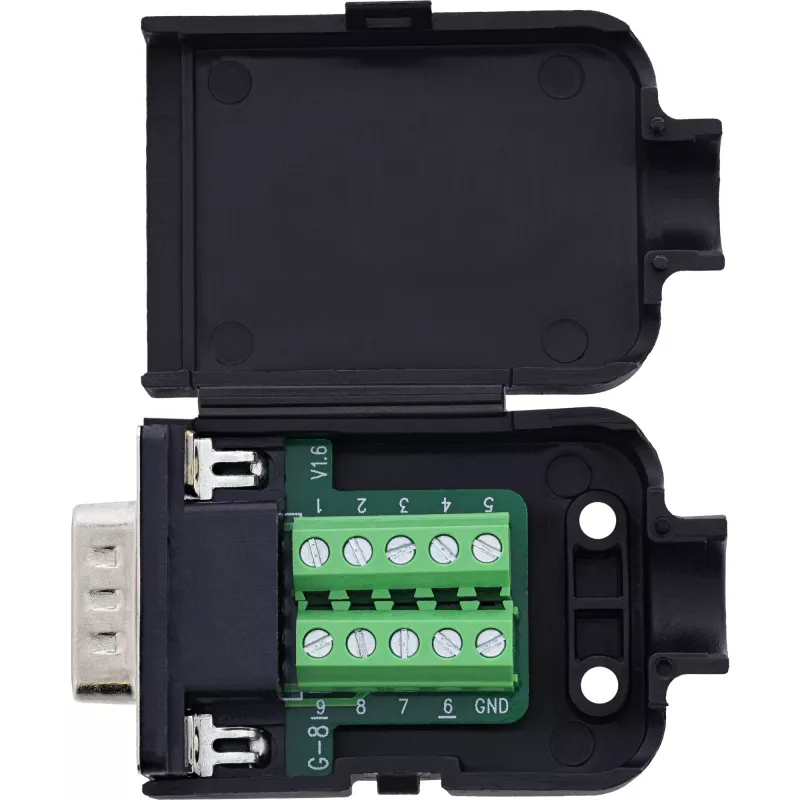 InLine 92501I Conector de cables regleta de bornes / D-Sub 9 negro