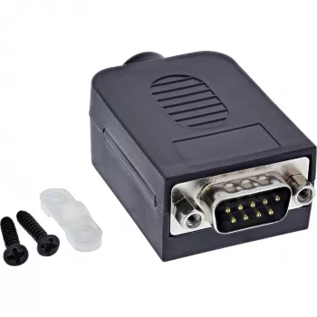 InLine 92501J Conector de cables borne de carril / D-Sub 9 negro