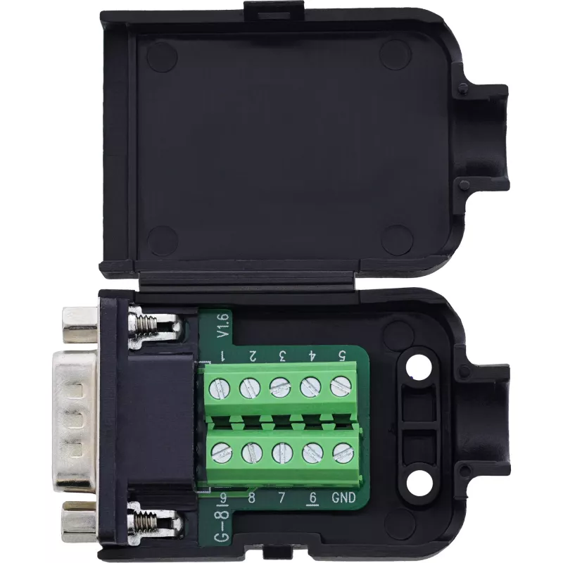 InLine 92501J Conector de cables borne de carril / D-Sub 9 negro