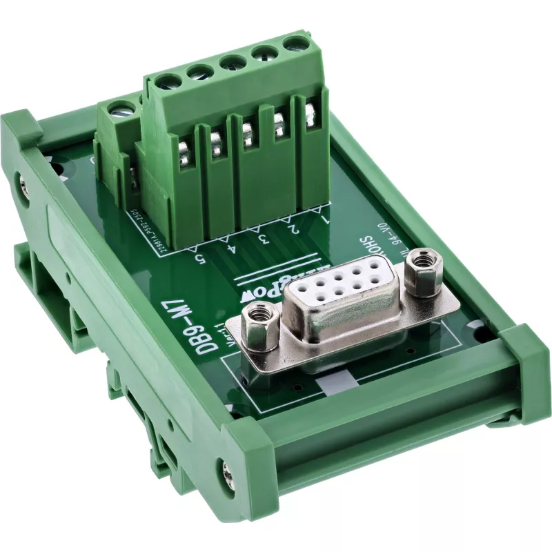 InLine 92501K Conector de cables bloque de bornes / D-Sub 9 verde