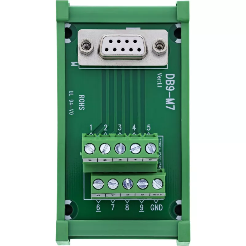 InLine 92501K Conector de cables bloque de bornes / D-Sub 9 verde