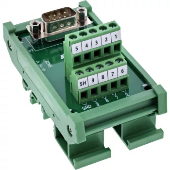 InLine 92501L Conector de cables bloque de bornes / D-Sub 9 verde