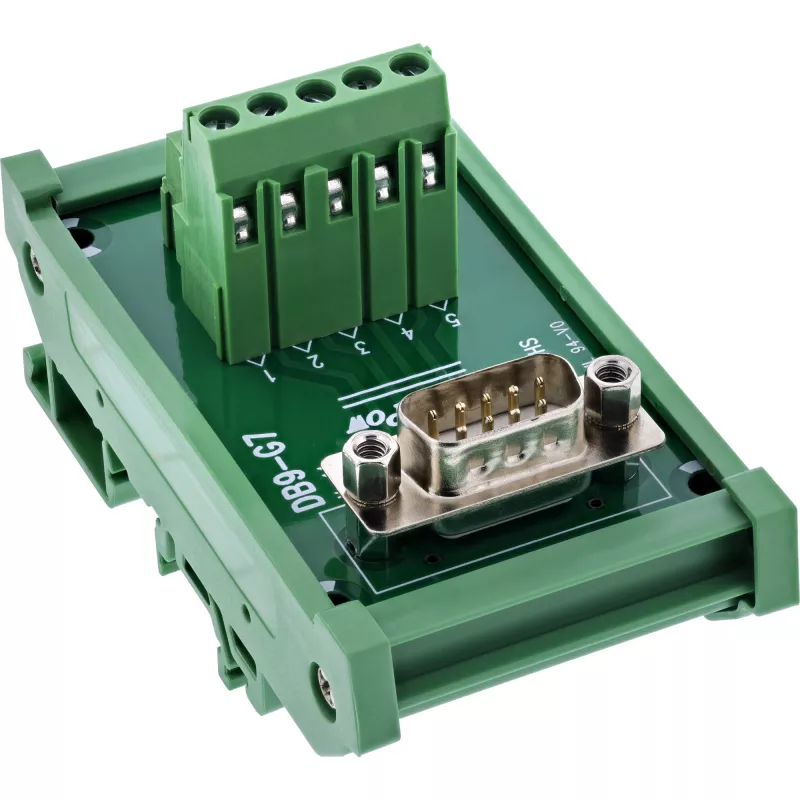 InLine 92501L Conector de cables bloque de bornes / D-Sub 9 verde