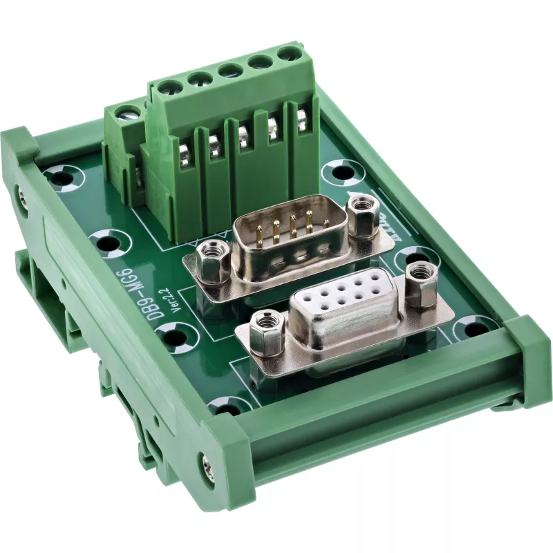 InLine 92501M Conector de cables regleta de bornes / D-Sub 9 verde