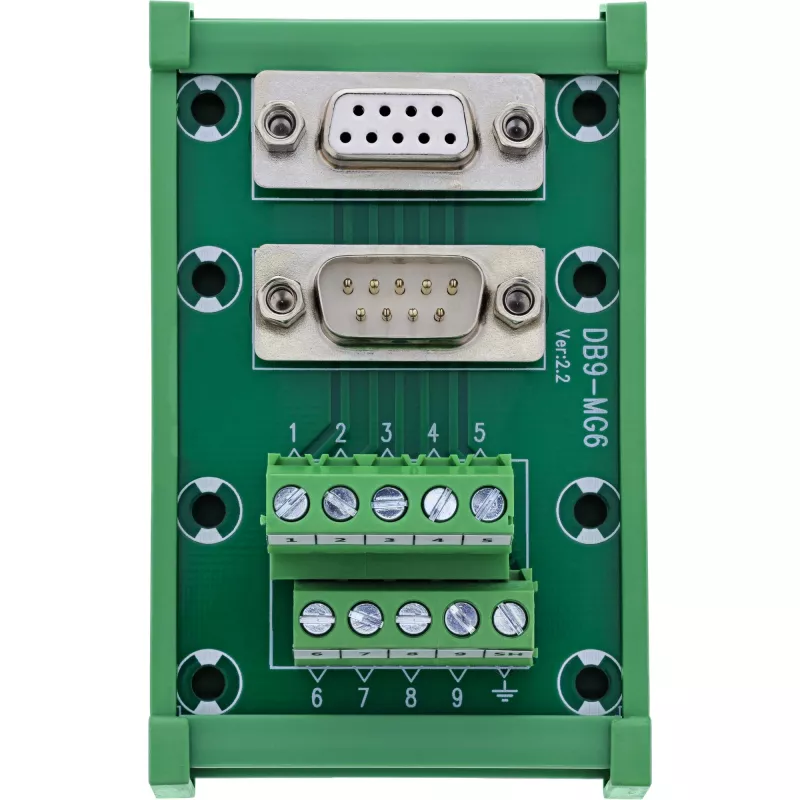 InLine 92501M Conector de cables regleta de bornes / D-Sub 9 verde